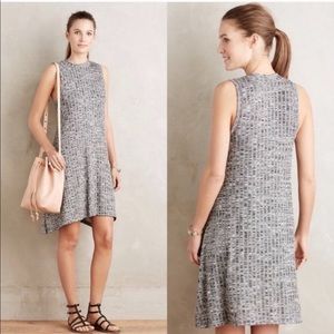 Maeve Pull On Gray Pixelated Texture Sleeveless Swing Dress, Women's Size Large